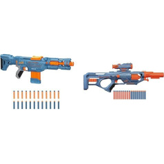 Бластер NERF Elite 2.0 Echo CS-10 - 24 дротика NERF, магазин с обоймой на 10 дротиков, 4 тактические направляющие и бластер Elite 2.0 Eaglepoint RD-8, барабан на 8 дротик