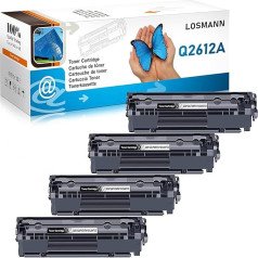 LOSMANN 4 x тонер-картриджи Совместимость с Q2612A 12A FX9 FX10 CAN703 для Canon I-Sensys LBP-2900 LBP-2900b LBP-2900i LBP-3000 Lasershot LBP-2900 LBP-3000 HP Laserjet 1010 1012 1015 1018 1020 1022
