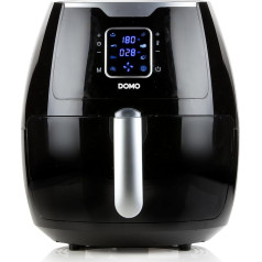 Domo Deli-Fryer XXL Single Stand-Alone Hot air Fryer 5.5L Black, Silver - Фритюрницы (Фритюрница, 5.5 л, 1.5 кг, 80 °C, 200 °C, 30 мин)
