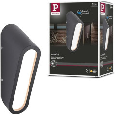 Paulmann Cliff 94733 Светодиодный уличный настенный светильник, устойчивый к воздействию морской воды IP44 64 x 116 мм 3000 K 9,5 Вт 300 лм 230 В Антрацитовый алю