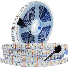 Tesfish 12 В светодиодная лента, 4 в 1, RGBWW RGB + теплый белый 3000 K 5 м смешанные цвета светодиодная лента SMD 5050 IP20 540 светодиодов светодиодная лента св