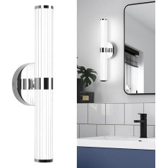 EIDISUNY LED Wall Light Indoor Modern LED Wall Lamp, Acrylic Crystal Shade Wall Light for Indoor, Hallway, Staircase, Living Room, Bedroom, Dining Room, Kitchen - Silver 28 W Cool White Light 6000 K