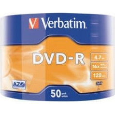 Dvd-r 16x 4.7gb 50p sp matt silver wrap 43788
