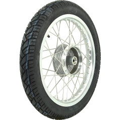 Колесо в сборе - заднее - 1,5 x 16 дюймов - полированный алюминиевый обод, спицы из нержавеющей стали, установлено с шинами Vee Rubber VRM094