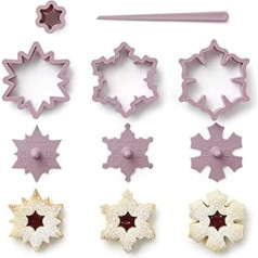 Набор резаков для печенья Betty Bossi, снежинки, 3 штуки, безопасен для посудомоечной машины, включает мини резак для печенья 