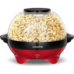 VINATO Машина для попкорна, машина для попкорна с сахаром, маслом, сливочным маслом, большая машина для попкорна 5 л для дома, с антипригарным п