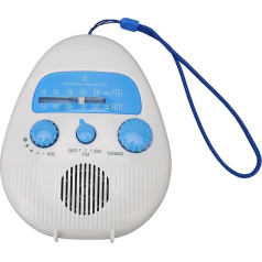 Радио для душа, AM FM мини-радио для душа, водонепроницаемое радио для ванной комнаты на батарейках, встроенный динамик, портативное цифровое