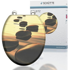 Schütte 80029 Туалетное сиденье с деревянным сердечником из МДФ Зеленые листья