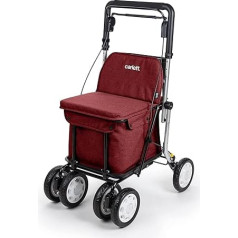 Carlett - Comfort Assist Lett900P | Тележка для покупок | 4-колесная складная тележка для покупок | Медицинское оборудование класса I | Съемная сумка 36 л/15 кг 