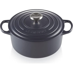 Чугунная запеканка Le Creuset Signature, круглая, 24 см, темно-синий