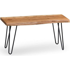 ‎Alaterre Furniture Alaterre Furniture Natural Wood Metal Bench Hair Clip 91,5 см