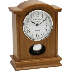 Каминные часы с маятником из дерева и стекла Napoleon Oak с арабским циферблатом