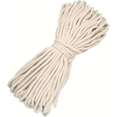 Wolike Macrame Cord 10mm 10m Thick Macrame Cotton Rope Cotton Cord Soft Undyed Natural Color String for Plant Hanger DIY Craft Knitting (10mm-10m)