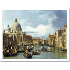 Wee Blue Coo Canaletto The Entrance To Grand Canal Venice Old Master Painting Art Print Framed Poster Wall Decor Kunstdruck Poster Wand-Dekor-12X16 Zoll