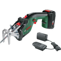 Аккумуляторная садовая пила Bosch Home and Garden Keo (1 аккумулятор 2,0 Ач, система 18 Вольт, диаметр резки 80 мм, с лезвием Swiss Precision Wood в комплекте, в карто