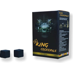 Кокосовый уголь King Crocodile с длительным временем горения, 25 x 25 мм, экологически чистый природный уголь, мало золы, мало дыма, уголь для барбекю