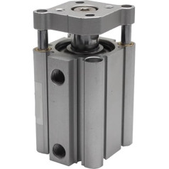 Pneumatischer Zylinder Miniature， Kompakter Pneumatikzylinder vom Typ CQMB SMC, dünner Luftzylinderhub 5-100 mm CQMB20/25/32, doppeltwirkender Führungsstangenzylinder(100MM*25MM)