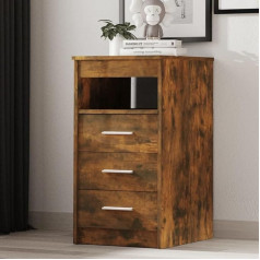 CINDERFUL Сервант с шубладаном Räuchereiche 40x50x76 см Holzwerkstoff, Aufbewahren Organisieren