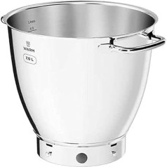 ‎Kenwood Kenwood KAB71.002SS Чаша из нержавеющей стали, аксессуар для кухонного комбайна Titanium Chef Patissier XL, чаша для смешивания EasyWarm объемом 7 литров с пра