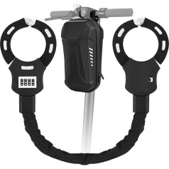 Pfloge® E Scooter Lock с кодом комбинации, замок для E Scooter с 4-значным кодом комбинации, замок наручников с 3L водонепроницаемой сумкой, велосипедный з