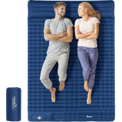 Спальный коврик Relefree для 2 человек на открытом воздухе, 140 x 200 см, ультраразмеры, надувной с ножным прессом, двойной надувной матрас, улучшен