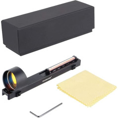 ToopMount 1X28 Tactical 3MOA Red Dot Visor Fibre Point Visor Lightweight Aluminium Matte Black Clear Circle Reticle for Outdoor Activities