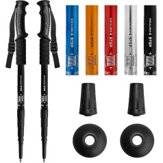 Ynaice 2 Pack Телескопические палки для ходьбы алюминиевые ультралегкие треккинговые палки для мужчин и женщин походный шест регулируемый 110 см