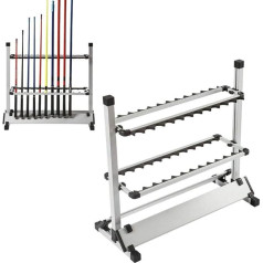 Подставка для удочек Держатель для 24 рыболовных удочек Титановый сплав Рыболовные удочки подставка Держатель удочки Отдых с резиновой се