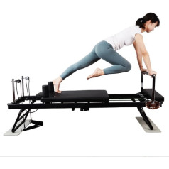 Складной тренажер Pilates Reformer с регулируемыми 5 эластичными латексными канатами для домашних тренировок Pilates Yoga Bed для пользователей до 120 кг