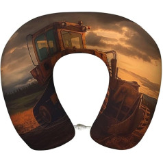 Вечерняя подушка для путешествий Dwrepo Bulldozer, пена с эффектом памяти, U-образная подушка для путешествий, портативная, поддержка головы/шеи, п