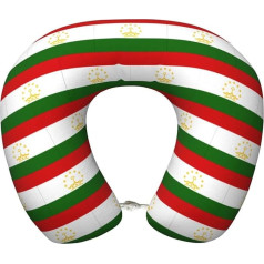 Подушка для путешествий JIUTY с флагом Таджикистана, отличная подушка для шеи из пены с эффектом памяти, подголовник, мягкая подушка для сна