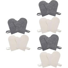 POPETPOP 3 Sätze Saunahandschuhe Aus Filz Fäustlinge Für Den Saunaraum Peeling-körperpeeling Peeling-gesichtswäsche Saunadecke Peeling-handschuh Hitze Handschuhe Gefühlt 4 Stück * 3