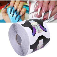 Nagelformen, Nagelverlängerungsformen Fischförmiger Nagelverlängerungsaufkleber Nail Art Form Buntes Acryl Nail Art Form Nagelaufbau-Gel-Maniküre-Zubehör (300 Stück/Packung)