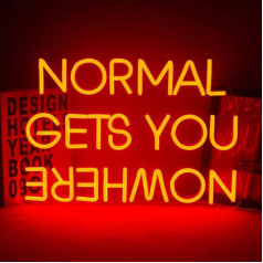 Wanxing Normal Gets You Nowhere Neon Sign LED, красный неоновый знак с USB питания письмо неоновые огни стены для спальни паб дома бар комната клуба партии окна с