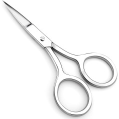 Utopia Care Face Scissors for Men & Women - Small Scissors for Beard, Nose, Moustache & Eyebrow Hair - Cosmetic Scissors with Extra Sharp & Straight Tip - Travel-friendly (Silver)