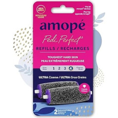 Amope Pedi Perfect Electronic Foot File Wet Dry Regular Coarse Refills, 2 Count