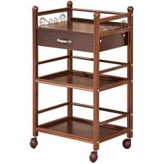 YGCBL Multifunktionaler Aufbewahrungswagen, Service Utility Carts Beauty Trolley, Drei Etagen Mit Schublade Schönheitssalon Barbershop Dedizierter Instrumentenwagen, Maniküre Montage Kleiner Wagen Au