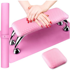 EBANKU Nail Arm Rest для ногтей, акриловые ногти с настольным ковриком, локтевая подушка, подушка для отдыха рук из микрофибры для ногтей, мягкая под