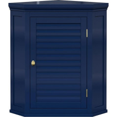 Teamson Home Glancy One Съемный настенный шкаф из МДФ с дверцей-рольставней, 61 x 57,2 x 38,1 см, темно-синий, 61 x 57,2 x 38,1 см
