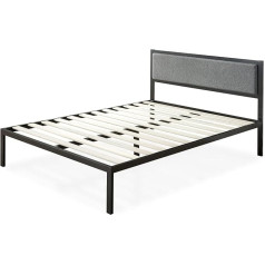 ‎Zinus Zinus Korey Bed 140 x 190 см - высота каркаса кровати 36 см с системой хранения под кроватью - металлический каркас кровати на платформе с мягким из