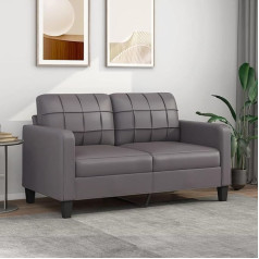 Shgaxin 2 Seater Sofa Grey 140 cm Faux Leather Sofa Living Room Youth Sofa Relax Sofa Sofas & Couches Sofa for Bedroom Youth Room