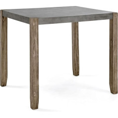 Alaterre Furniture Обеденный стол Newport, 91,4 см, бетон и дерево