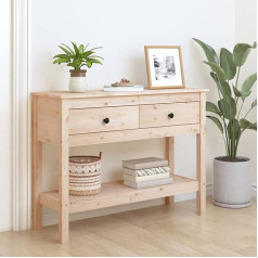 Guyana Консольный стол 100 x 35 x 75 см Стол для хранения из массива сосны Узкий консольный стол с ящиком