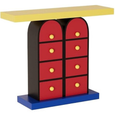 Gliget Консольный стол прихожая, консольный стол, акцентный стол, диванные столы для гостиной с 6 ящиками, 45,28 дюймов, развлекательный центр, ст