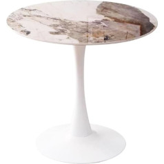 JHAISMAO Обеденный стол 60/70/80 см Круглое основание Обеденный стол Гранитный верх Металлическая основа Ножка Тюльпан Кофейный стол Досуг Конеч