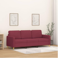 Ccciner 3-местный диван Wine Red 180 см Ткань, Элегантный и уютный 3-местный диван винно-красного цвета для отдыха, развлечений и других диванов и куш