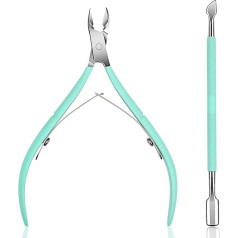 Ejiubas Green Cuticle Cutter Stainless Steel Cuticle Cutter Cuticle Remover Tools for Fingernails and Toenails