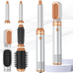 Atopskins Air Styler 6-в-1 Стайлер для волос с круглой щеткой 1000 Вт, щетка для теплого воздуха, фен-щетка, фен, бигуди, щетка для выпрямления, стайлер дл