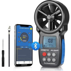 AIOMEST AI-100APP Bluetooth цифровой анемометр портативный измеритель скорости ветра для скорости воздушного потока температура ветра охлаждение тес