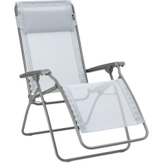Lafuma Mobilier - Шезлонг Zero Gravity R Clip - Складной шезлонг для патио и сада - Прочная ткань Batyline® - Многопозиционный шезлонг, удобный, Франция - Небесно-